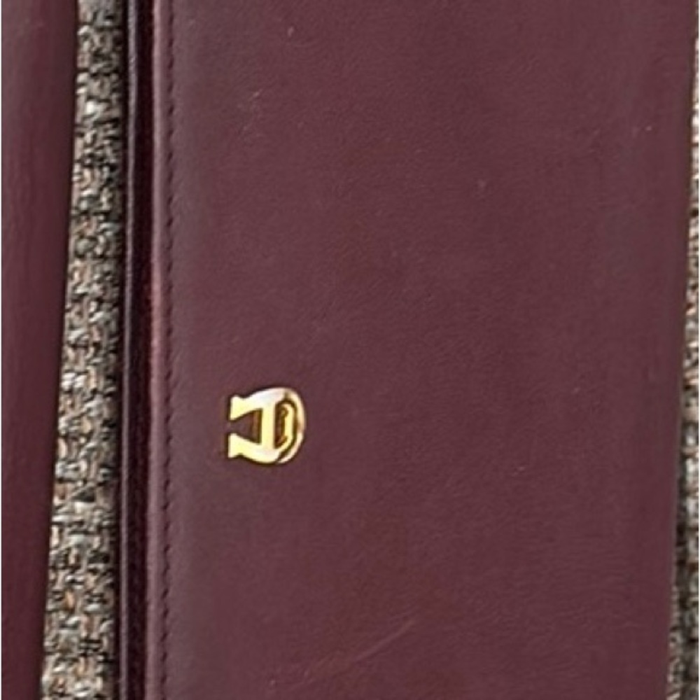 Chic Burgundy Wallet with Gold Detail